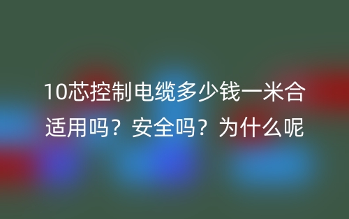 10芯控制電纜多少錢(qián)一米合適用嗎？安全嗎？為什么呢？(圖1)