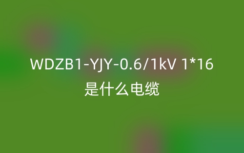 WDZB1-YJY-0.6/1kV 1*16是什么電纜？(圖1)