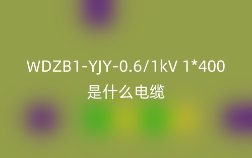 WDZB1-YJY-0.6/1kV 1*400是什么電纜？(圖1)