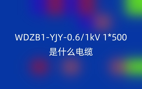 WDZB1-YJY-0.6/1kV 1*500是什么電纜？(圖1)
