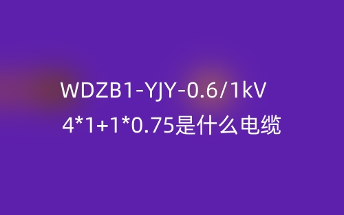 WDZB1-YJY-0.6/1kV 4*1+1*0.75是什么電纜？(圖1)