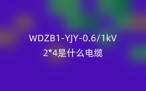 WDZB1-YJY-0.6/1kV 2*4是什么電纜？(圖1)