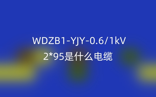 WDZB1-YJY-0.6/1kV 2*95是什么電纜？(圖1)