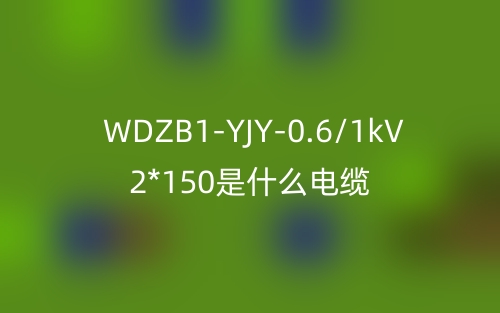 WDZB1-YJY-0.6/1kV 2*150是什么電纜？(圖1)