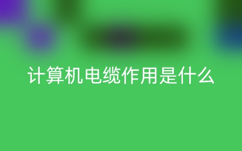 計(jì)算機(jī)電纜作用是什么？(圖1)