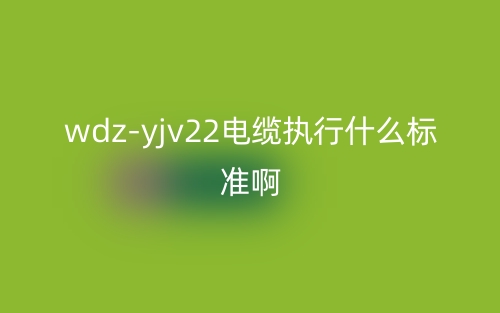 wdz-yjv22電纜執(zhí)行什么標準??？(圖1)