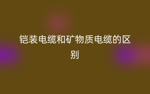鎧裝電纜和礦物質(zhì)電纜的區(qū)別是什么？(圖1)