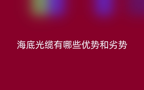 海底光纜有哪些優(yōu)勢和劣勢？(圖1)