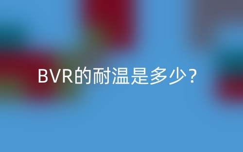 BVR的耐溫是多少？(圖1)