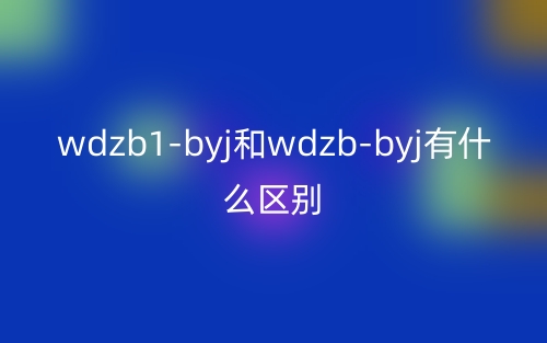 wdzb1-byj和wdzb-byj有什么區(qū)別？(圖1)