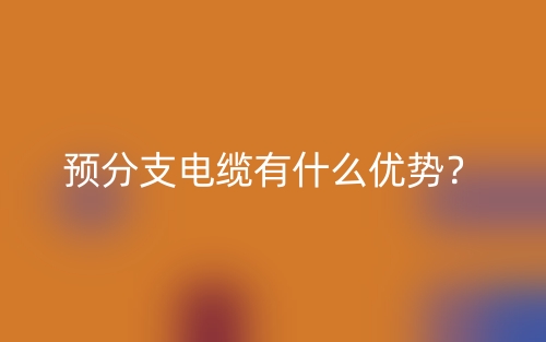 預分支電纜有什么優(yōu)勢？(圖1)