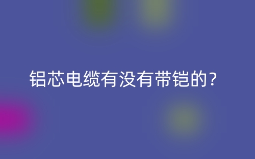 鋁芯電纜有沒有帶鎧的？(圖1)
