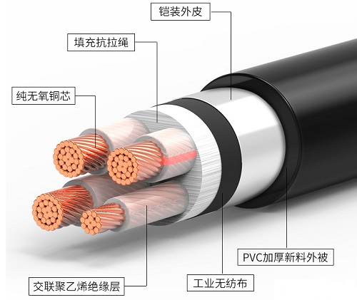 鎧裝電纜22、32、42表示的區(qū)別是什么？(圖2)