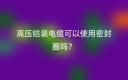 高壓鎧裝電纜可以使用密封圈嗎？(圖1)