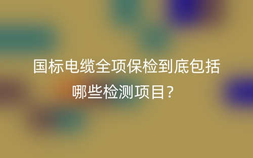 國(guó)標(biāo)電纜全項(xiàng)保檢到底包括哪些檢測(cè)項(xiàng)目？(圖1)